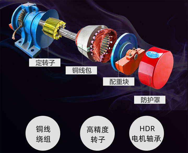 臥式振動電機內(nèi)部結(jié)構
